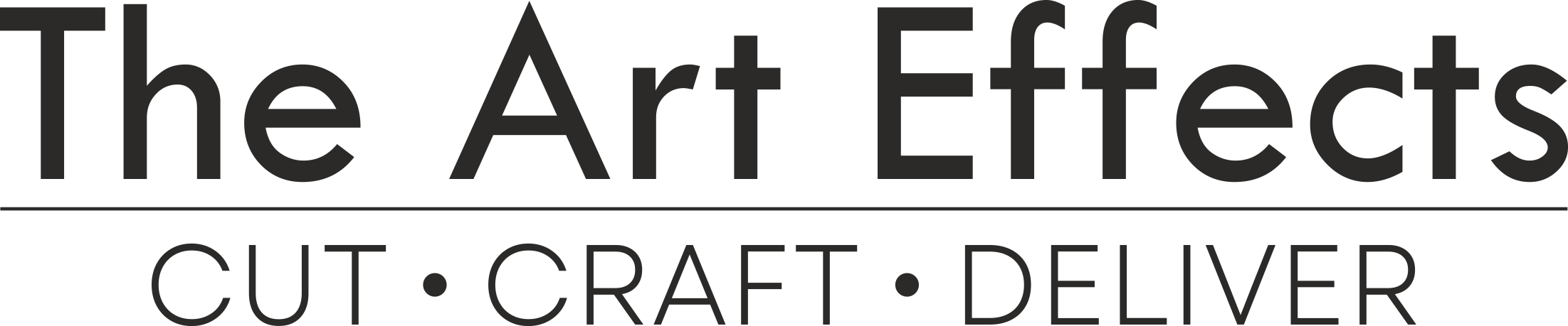 The Art Effects — Cut · Craft · Deliver